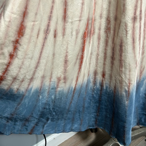 ABS Allen Schwartz Silk Tie Die Midi Skirt size 12 - Picture 5 of 16